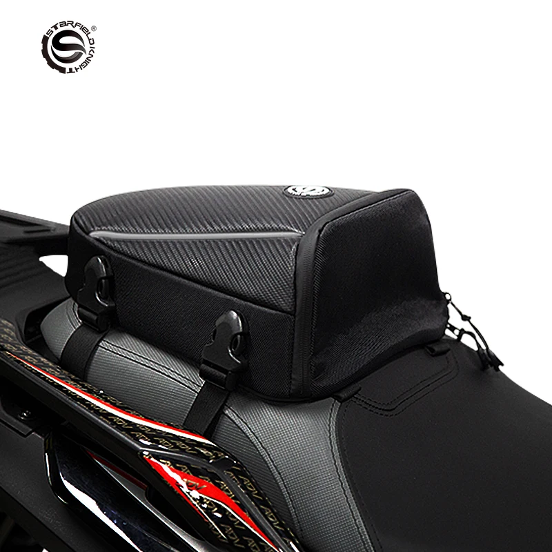 Greyghost Motorcycle Tail Bag Motorbike Seat Back Bag Saddle Bag Rear Seat Package Custom Made Moto Motorbike Travel Saddle Tail Handbag 