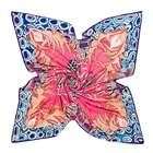 Square Scarf Elephant Design Custom 100% Silk Square Scarf 90X90CM