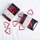 Heart Clip Clip Red Paper Clips Promotion High Quality Office School Red Heart Shape Paper Clip