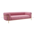 Furniture Home Furniture Sofa And Home Modern Salon Pink Sofa Chair With High Density Foam For Sofa
