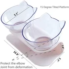 Pet Cat Food Creative Antiskid Double Pet Feeder With Raised Stand Dog Water Bowl Neck Protection Cat Food Bowl