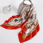 Designer Scarf Hijab European Style Designer Scarf Style Silk Print Ladies Summer Sunscreen Scarf Shawl Hijab