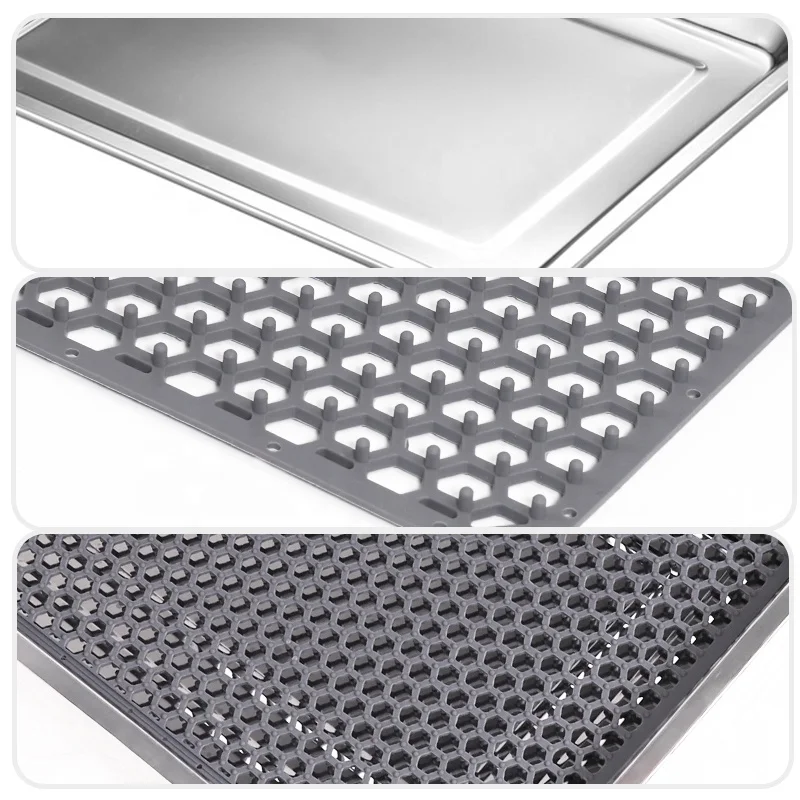 Wellfine Hot Waterproof Large Silicone Dish Drying Mat 30*40 Heat Resistant Drying Pad Dishwasher Safe Draining Mat for Kitchen
