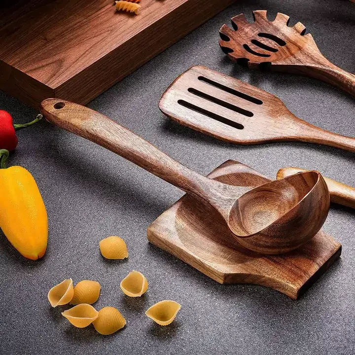 Wholesale Wood Kitchen Accessories Utensils Cooking Tools Wooden Kitchen Cooking Utensils Sets Wood Kitchen Utensil