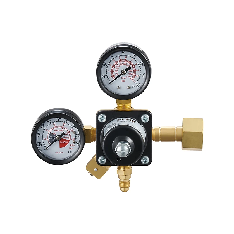 DICI Factory Wholesale Best Seller Co2 Regulator for Soda Machine Dual Gauge 7/16-20unf supplier