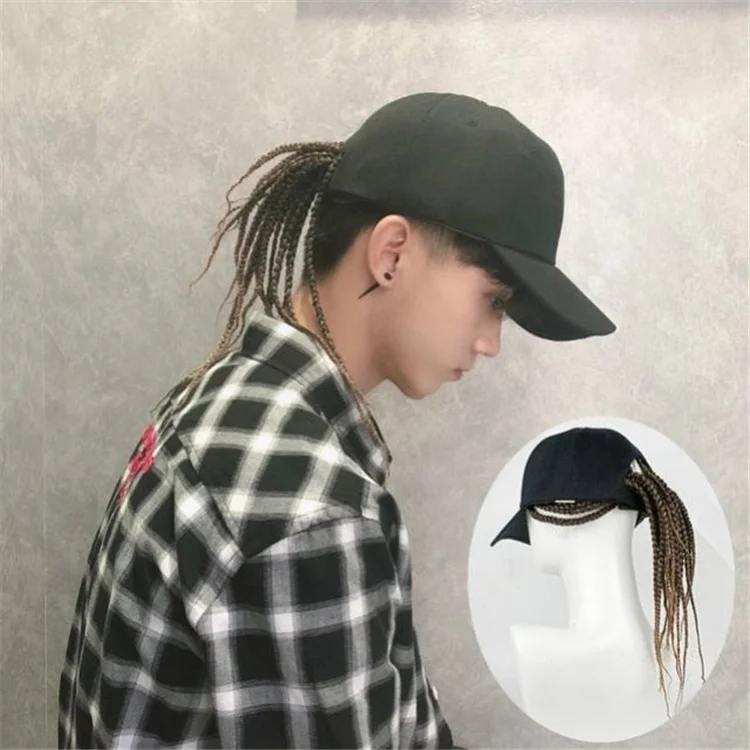 wig hat for men