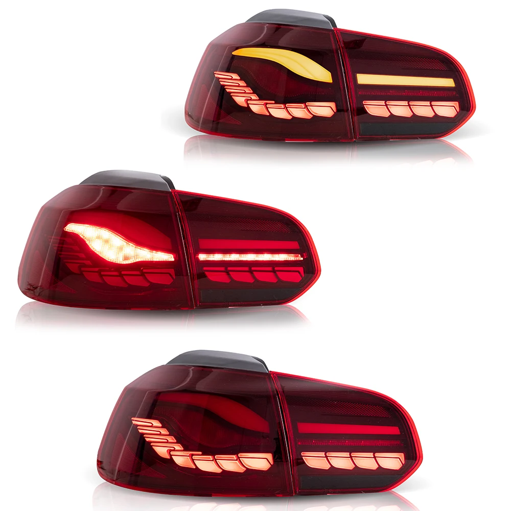 product plug and play led tail lamp dynamic signal tail light brake lights for vw golf6 mk6 2008 2013 golf 6 taillights-5