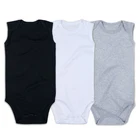 Girl Summer Summer 2021 Baby Girl Boy Bodysuit New Newborn Baby Sleeveless Romper Baby Onsie 100% Cotton Summer