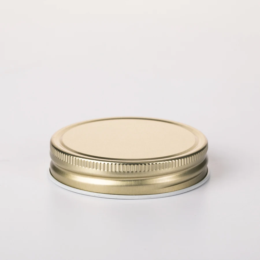 70mm 86mm Custom Gold Metal Screw Lids CT Continuous Thread Screw Caps for mason glass jars