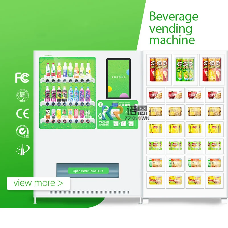 Touch Screen Drink Vending Machine Automatic Digital Credit Card Snack