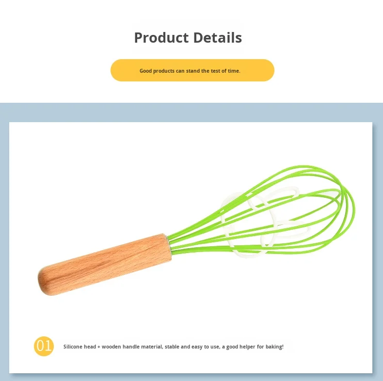 Small Kitchen Silicone Egg Beater Manual Egg Mixer Tool for Baking details