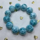 Beads Bracelet Quartz Point Larimar Large Beads Bracelet With High Quality Larimar Beads Wholesale Trendy Bracelet