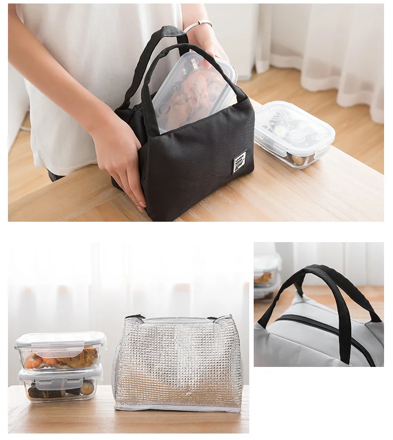 2022 New Thermal Insulated Bento Pouch Lunch Container School Food Storage Bags Children Lunchbox Bag