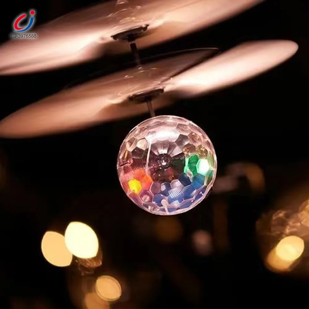 Chengji hand controlled rc helicopter flying ball flashing drone ufo infrared induction flying ball helicopter for kids