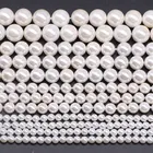 Pearl Beads Wholesale Round Natural White South Sea Shell Pearl Loose Beads For Jewelry Making