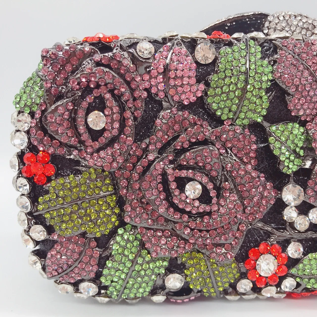 Amiqi MRY92 Luxury bling party floral crystal beaded clutch bridal flower shape lady purses evening bags
