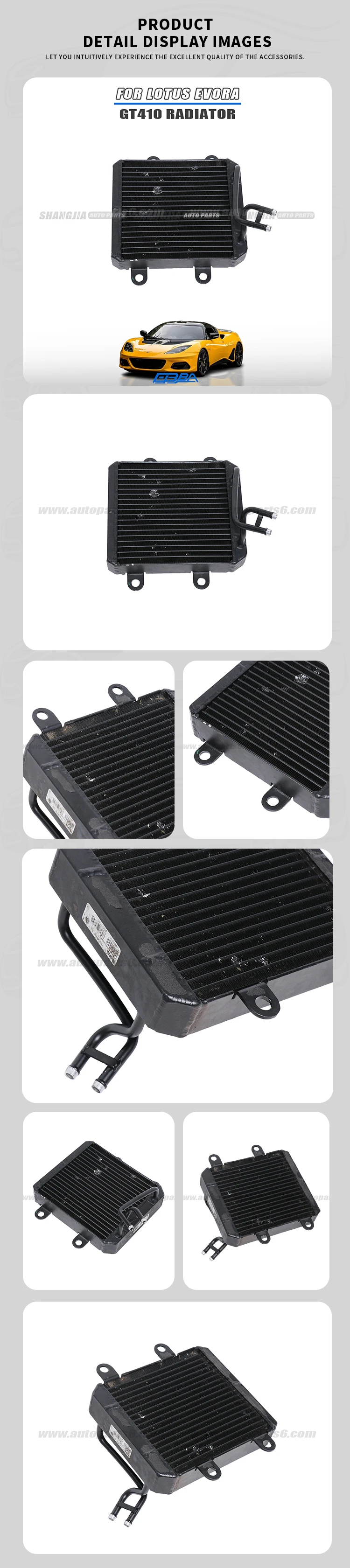 Auto Spare Parts Cooling Systems Aluminium Radiator For Evora GT410 2017-2020 OE A138K0054 Radiator Tank factory