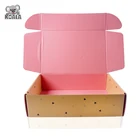 Box. Box For Shipping Custom Corrugated Mailing Box. Pink Kraft Paper For Clothes Shipping Boxes Custom Logo