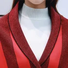 Red Cape High Quality Fashion Women Red Grid Knit Cape Long Sleeve Poncho Sweater