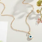 Turkish Fashion Gold-plated Turkish Devil's Eyes Necklace Blue Evil Eye Pendant Necklace For Women