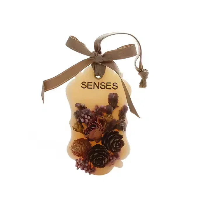 eco friendly oem odm hanging scented flower wax block custom handmade aroma wax tablet with natural fragrance for closet drawer car and home decoration-0