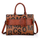 Fashion Bag Fashion Lady Letter Printing Pu Leather Messenger Crossbody Bag Women Handbags