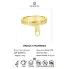 Engagement Ring Gemnel Engagement Fashion Band Ring Zipper Cheap Price 18k Gold Statement Ring For Woman
