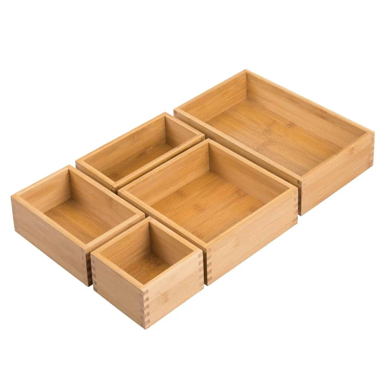 product bamboo drawer organizer set interchangeable dividers for kitchen utensil gadget storage adjustable space saving trays-12