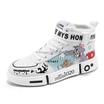 2024 Anime Fashion design casual shoes men Platform walking style shoes Unisex Height Increasing Board shoes sneakers