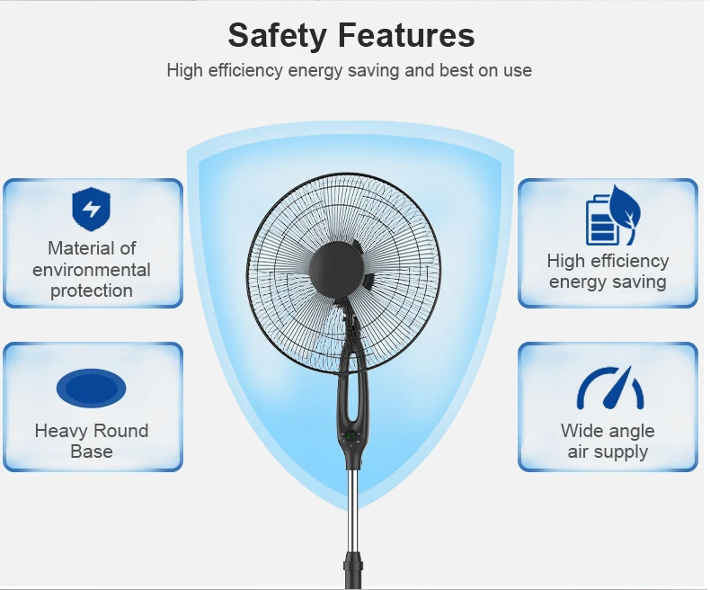 Stand Fan, LED, Electric, ABS - detail 14