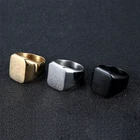 Gold Ring Ring Fashion 2021 Punk Minimalist Stainless Steel Men Custom Logo Name Gold Ring