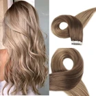 Skin Weft Tape Extension Weft Hair Extension Double Drawn Remy 100% Human Hair Skin Weft Tape Hair Extension