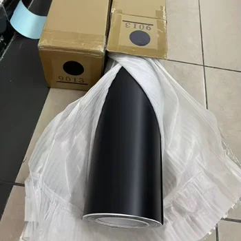 High Quality Self adhesive 30m PVC Matte Black Vinyl Protection Auto Wrap