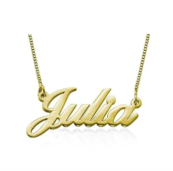 jialin Jewels 14K Stainless Steel Gold Plated Custom Letter Name Necklace Personalized Gold Jewelry