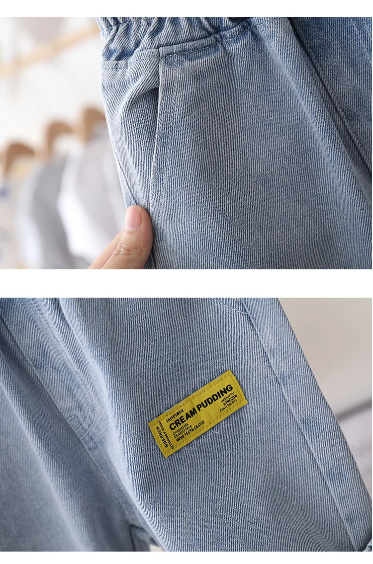 Toddler Boys Kids Short Jeans Pants Children Denim Cartoon Knee Length