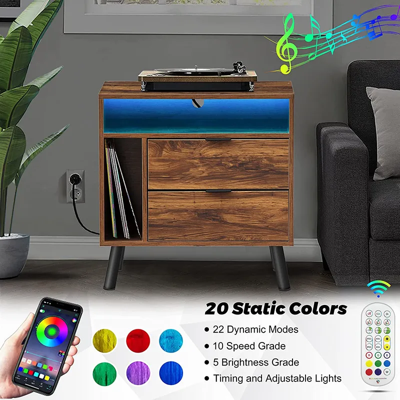 Wireless Charger Body Button Custom Modern Side Tables Nightstands For Home Bedroom Furniture Bedside Tables