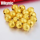 Beads Gold-plated Copper 3D Coin Beads Loose Beads Feng Shui Bracelet Accessories Pixiu Bracelet Accessories