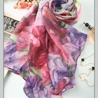 Scarf Scarves Women Lightweight Chiffon Flora Prints Scarf Fashion Scarves Sheer Print Shawl Holiday Scarf