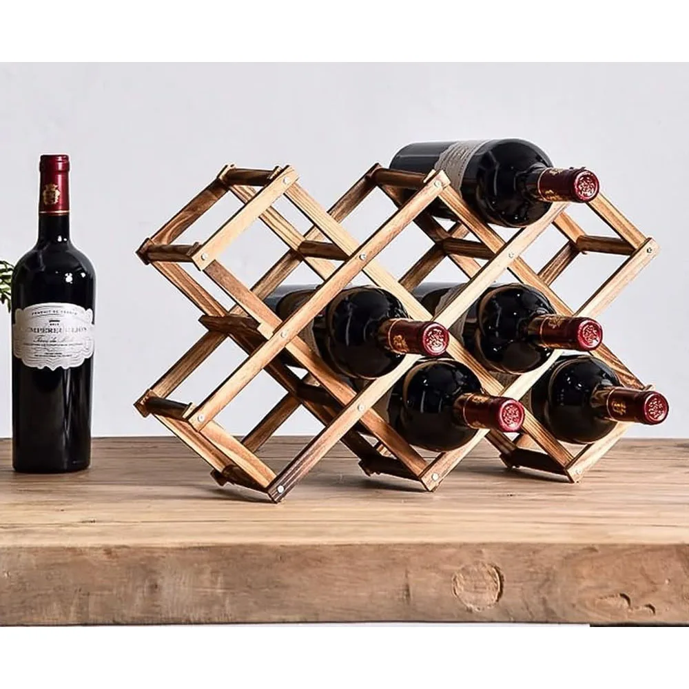 Modern Freestanding Wine Rack Organizer Countertop Cabinets Iron Rack Foldable Scratch-Resistant Protector for Home Furniture supplier