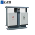 Can Recycling Trash Can Garbage Can For Recyclables OEM Stainless Steel Metal Outdoor Recycling Trash Can