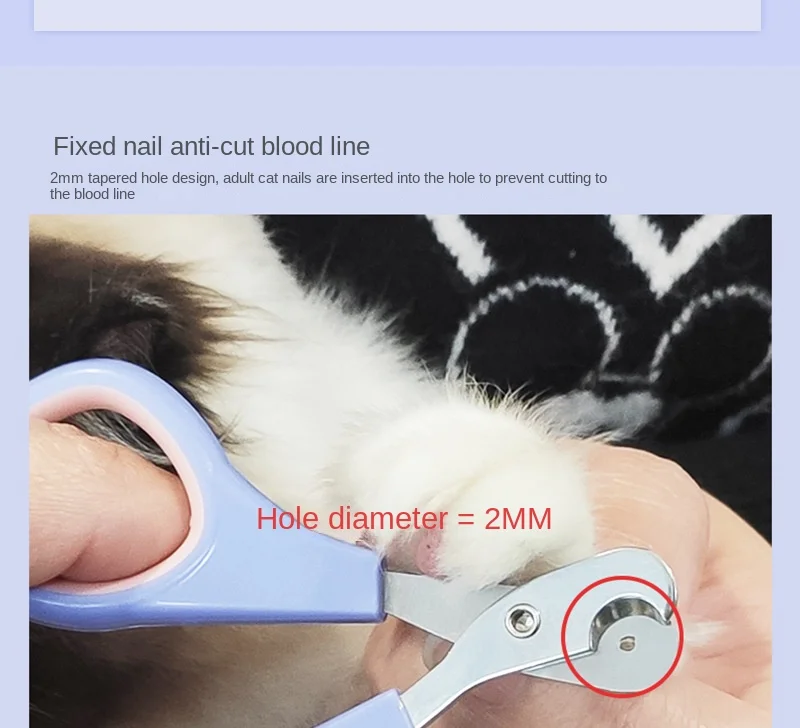Round Hole Cat Nail Scissors Cat With Toenail Cutter Artifact Stainless