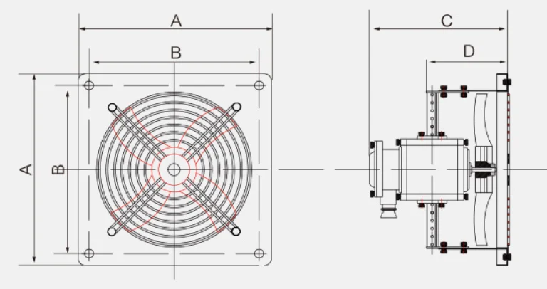 Volume Flameproof Exhaust Fan, Explosion-proof, BFAG - detail 14