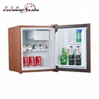 Bar Custom Made 49L Compressor Cooling Hotel Wood Mini Bar Cabinet With Fridge