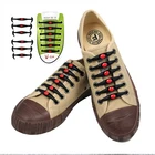 Silicone Laces New Arrivals Flat Silicone Shoes Laces Rubber Shoelaces No Tie Elastic Anchor Laces