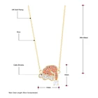 Red Pendant New Personality Cute Jewelry Brass Cubic Zircon Christmas Red Hat Necklace Pendant