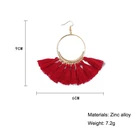 Hoop Handmake Colorful Tassel Wire Hoop Fish Earrings For Girls Fashion Jewelry Earrings