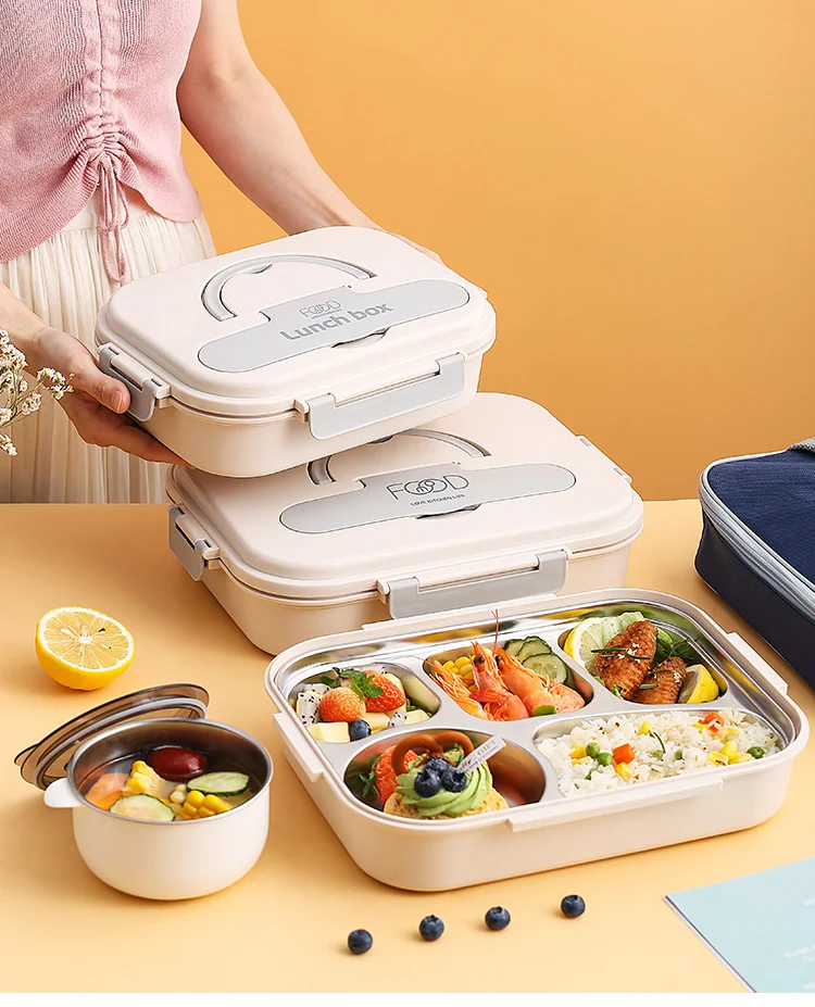 Hot Sale Stainless Steel Insulated Lunch Box Reusable Outdoor School Office Lunch Box With Handle