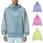 Wholesale Oem Logo Oversized Hoodiecustom Embroidery Acid Wash Hoodie Men