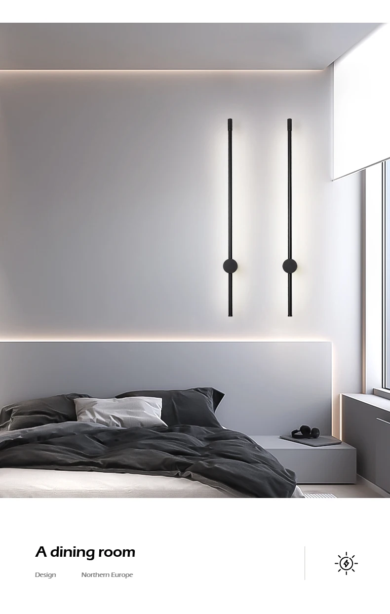 厂家价格铁艺墙长线灯60厘米90厘米120厘米led酒吧客厅壁灯