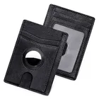 Holder Front Pocket Leather Slim Rfid Blocking Smart Men Minimalist Card Holder Wallet Airtag Holder